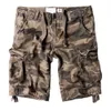 Trendy Camouflage Cargo Shorts Mann Baumwolle Boardshorts Plus Größe Militär Armee Stil Große Taschen Sommer Tragen Männer Kleidung 210714