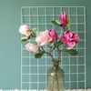 Simulazione Fiore artificiale di seta di magnolia a ramo singolo per la decorazione domestica Vaso di orchidee Matrimonio Sposa con pianta finta Decorati327Q