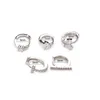 Mini Small Size Hoop Earrings For Little Girl Gifts Single Bowknot Cross Folwer Heart Piercing Circle Women & Huggie341U