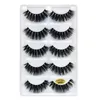 G800 3D Vison Lashes Épais Lash 5 Paires dans une Boîte D'emballage Crisscross Ailé Naturel Long Pas De Chute Gros Cils De Maquillage