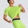 Camisetas para correr 2022 Hombres Camisa Fitness T Rápido Dry Deportes Entrenamiento Jersey Fútbol Apretado Musculo Camisetas Gimnasio Tops