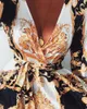 Casual Dresses Sexy Women Boho Vintage Long Sleeve Floral Print Maxi Dress Fashion Female Holiday Beach Party V Neck