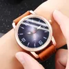 Wristwatches 2021 Casual Zegarki Mężczyzna Time Clock Mężczyźni Zegarek PU Skórzana Bransoletka Quartz Geneva Analog Wristwatch Relogio Feminino