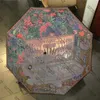 Творческие элегантные зонтики битник автоматический складной дизайнер зонтики зонтики высшего качества открытый путешествия роскошные многофункциональные зонтики солнца