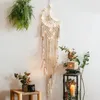Oggetti decorativi Figurine Moon Woven Tapestry Boho Wall Hanging for Room Decor Bedroom Dorm Window Landscape