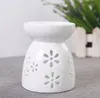 Newincense Burner Delikatna ceramiczna lampa zapachowa Moda wydrążony Out Aroma Kuchenka Świeca Piec Olejowy Home Decor CCE12285