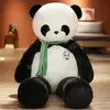 80100 cm belle Panda avec écharpe en peluche jouet géant Animal trésor Panda poupées en peluche oreiller de sommeil doux pour les enfants présents 8946336