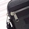 Klasyczne mini rozmiar torby posłańca Czarne szary płótno skórzane ramię męskie z skrzynką torebką Crossbody Bag 08236O
