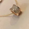 Fashion Classic Diamond Necklace Högkvalitativ glidande cylindrisk pendell lyxdesignsmycken med utsökt presentförpackning229j