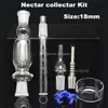 Kit collecteur de nectar, accessoires pour fumer, avec clous en titane de 18mm, Mini tuyau en verre de qualité 2, plate-forme pétrolière, concentré, paille Dab