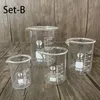 Ensemble de fournitures de laboratoire Bécher en verre borosilicaté A-F Tasse à mesurer à l'échelle résistante à la chaleur de l'équipement de laboratoire