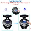 Dual 4.8A LED Display USB Charger Socket Touch Switch Waterproof Universal Motorcycle Truck VAN Car Charger For Phone Tablet DVR