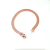 S925 Bracciale d'argento in forma europea per perle europee Class Clip Clip17-19-21 cm Oro rosa di fiori di primavera per donne Gioielli Regali di Natale6368431