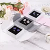 Caja de joyería de 8x8,3x3,5 cm, caja de anillo con tapa, caja multiusos para collar, cajas para pendientes, cajas magnéticas