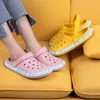 Trend mode tofflor Slides skor gummi sandaler kvinnor atletisk plattform bule strand skum utomhus promenader andas mjuk storlek 36-44