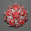 Prata Cristal Rhinestone Broche Mulheres Moda Bauhinia Flor Broche Pins