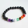 Bracelets de perles brins bijoux en pierre naturelle 7 Chakra anxiété diffuseur d'huile essentielle pour cadeaux 8794382