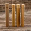 16x2.6 cm ve 21x2.8 cm Boş Diş Fırçası Saklama Kutuları Bambu Varil Tutucu Konteyner Silindir Taşınabilir Tüp