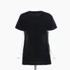 Oansatz Kragen Kurzarm Schwarz Und Armee Grün T-shirt Patchwork Plissee Top Sommer Kleidung Für Frauen GX1118 210421