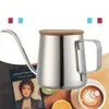 Kaffekanna Rostfritt stål Gooseneck Kettle Tekanna Induktion Spismaskin Espresso Percolator Barista 210423