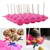 20 Otworów Okrągły Lollipop Silikonowa Formy Pieczenia Kulisty Czekoladowy Cookie Candy Maker Pop Fold Stick Tray Cake Formy