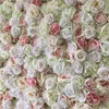 Ghirlande di fiori decorativi Muro artificiale 3D e fiori finti Usa Rosa avorio rosa per la decorazione di sfondo di nozze4306954