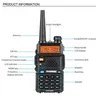 6 pz BAOFENG Walkie Talkie 1 5 LCD 5 W 136174 MHz 400520 MHz Dual Band con 1 LED Torcia Neroa52284k281E9318482