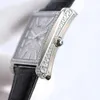 V8 Version BLACK-TIEG0A33075 Montre diamant Montres automatiques 36 * 48MM Japon importé mouvement mécanique boîtier en acier fin bracelet en cuir Montres-bracelets