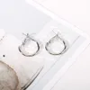 Eenvoudige C-vormige Big Hoop Oorringen 20 30 40 50 60 70 mm Overdreven geometrische metalen cirkel loops oorbellen voor vrouwen