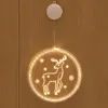 Merry Christmas Decor Lighting For Home decoration 3D disc hanging LED lights send without battery room decorative light