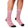 Chaussettes pour hommes motif étoiles et lunes célestes drôles imprimé Hip Hop hommes heureux mignon garçons Style de rue fou pour