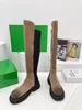 Color blocking over knee women's boots frosted material thick bottom increased good quality size 35-40