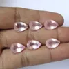 0.55 ct Quartz Rose Coupe Naturelle 5x7mm Poire À Facettes Pierre Précieuse En Vrac H1015