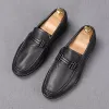 Frühling Herbst Lässige Mode-Trend Männer Schuhe Luxus Slip-On Schwarz Dicken Boden Formale Kleid Hochzeit Leder Loafer