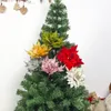 Dekorativa blommor kransar 1 st hög kvalitet jul simulering lämnar dammande blomma arrangemang ornament hushåll dekorationer