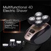 CkeyiN 5D Floating Heads Electric Razor Washable Beard Trimmer Shavers Multifunction Hair Clipper Rechargeable Shaving Machine 220112