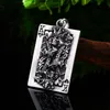 Vintage Punk Mens 316L Stainless Steel Spades K Poker Skull Pendant Necklace Jewelry