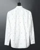 طباعة أزياء الربيع Longsleeve High Cotton Men Designer قميص غير رسمي الحجم الآسيوي S-3XL308A
