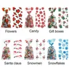 Noel Süslemeleri 50 adet Merry Şeker Çanta Noel Baba Plastik Tedavi Çantası Noel Yılı Bisküvi Hediyeler Kutusu Dekorasyon