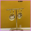 Orecchini moda donna Diamanti Lettera Orecchino Gioielli di design di lusso Donna Orecchini a bottone rotondi Oro per regali per feste D2112014F