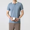 Polos d'été hommes à manches courtes Business Polos sociaux Casual Slim Fit Tee-shirt Tops Social Street Wear Hommes Vêtements 210527