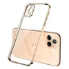 Étuis pour iPhone 15 Pro Max 14 Plus 13 Mini 12 11 Placage de mode Protection de lentille galvanisée Transparent Clear Soft TPU Caoutchouc Silicone Clear Case Cover