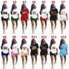 Femmes deux pièces pantalons survêtements courts mode Yoga costumes deux pièces ensemble vêtements de sport décontracté couleur unie imprimé vêtements à manches courtes Shorts