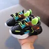 Spring Barn Barn Orange Svart Casual Sneakers För Liten Pojkar Flickor Andas Jazz Hip Hop Dance Sport Running Skor Ny G1025