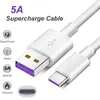 1 M 1,5 M 2M 5A OD3.8 Supercharge kable do Huawei Samsung Moto LG typu C USB 3.1 Type-C Szybki kabel ładujący
