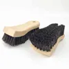 Lucullan More Dense Pure Black Premium Select Horse Hair Interior Cleaning Brush for Leather, Vinyl, Fabric