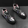 Venda quente-sapato bandeira americana calçados causal homecoming sapatos de baile homens sneaker masculino altamente alto rock hip hop sapatos para homem