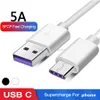 Quick Charging Type c USB 3.1 5A Micro cables For Samsung S8 S9 S10 S20 Xiaomi Huawei Andriod phone with Box