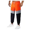 Pantalon pour hommes Harem couleur correspondant taille haute sport reliure pied cordon de serrage long avec poches pantalons de survêtement respirants