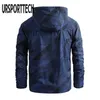 Zipper Up Hoodie Veste Hommes Printemps Automne Marque Slim Fit Manteau Mâle Casual Baseball Bomber Veste Hommes Pardessus Plus La Taille 210927